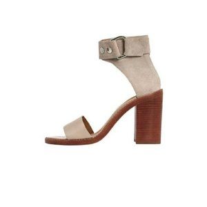 Zimmermann block Heel Beige  5 High Heels Leather chunky open toe ankle clps